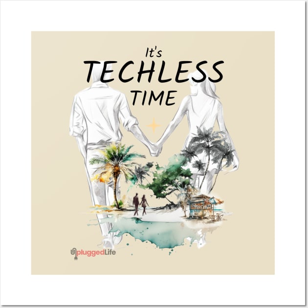 Techless Time Beach Tropical Island Lovers Wall Art by UnpluggedLife